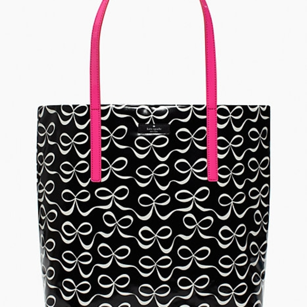 Kate Spade Daycation Bon Shopper Black / White Bows